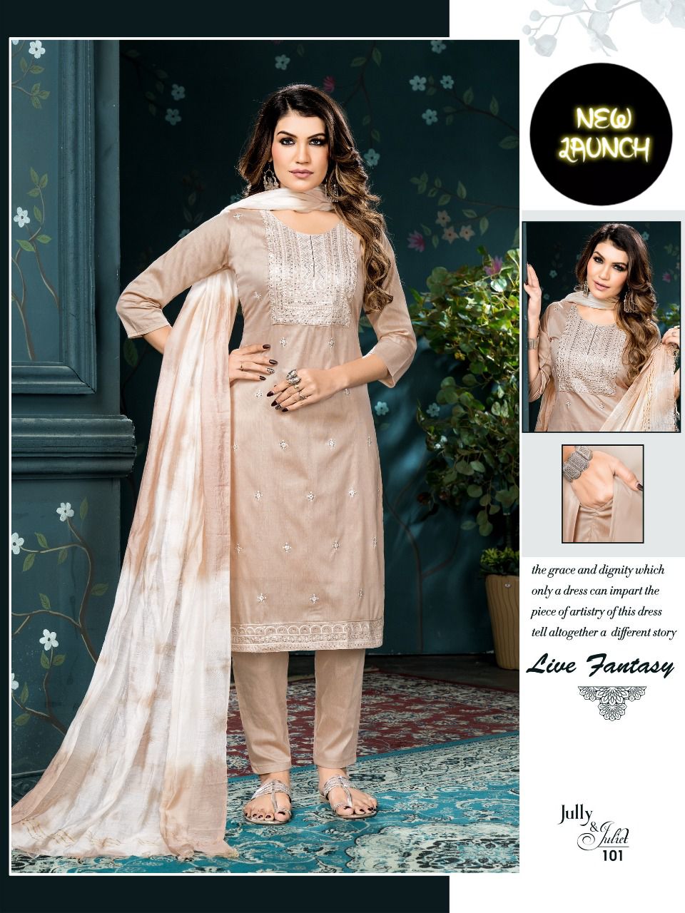 Beauty Jully Juliet Wholesale Kurti With Bottom Dupatta Collection 